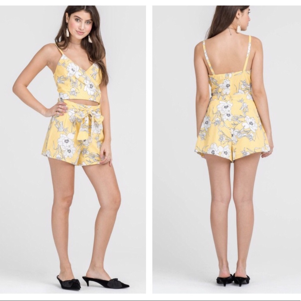 Sunny Days Floral Poplin High Waisted Shorts - Picture 2 of 4